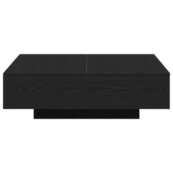 vidaXL Kaffebord Svart Eik 100x100x31 cm Ingeniørtre