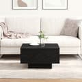 Miniatyrbillede 5 af 10: vidaXL Sofa Bord Sort Egetræ Konstrueret træ 55 x 55 x 31 cm Holdbart