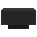 Miniatyrbillede 7 af 10: vidaXL Sofa Bord Sort Egetræ Konstrueret træ 55 x 55 x 31 cm Holdbart
