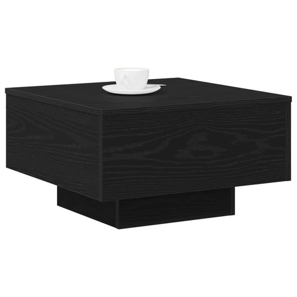 vidaXL Sofa Bord Sort Egetræ Konstrueret træ 55 x 55 x 31 cm Holdbart