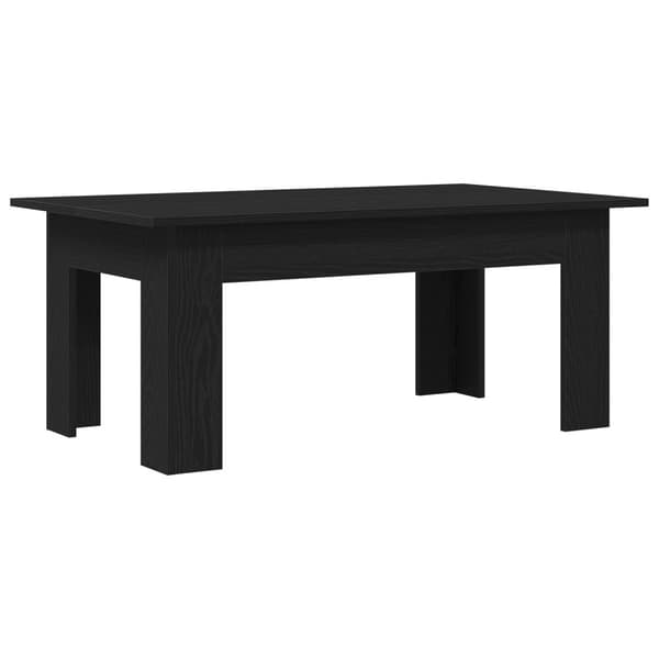 vidaXL Sofabord Sort egetræ Konstrueret træ 100 x 60 x 42 cm Holdbart