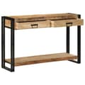 Miniatyrbilde 3 av 11: vidaXL Konsollbord 120x33x75 cm Solid Rått Mangotre