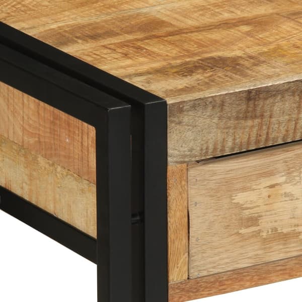 vidaXL Konsollbord 120x33x75 cm Solid Rått Mangotre