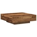 Miniatyrbillede 3 af 5: vidaXL Sofabord Gamle træ Træ 100 x 100 x 31 cm Holdbart Kaffebord