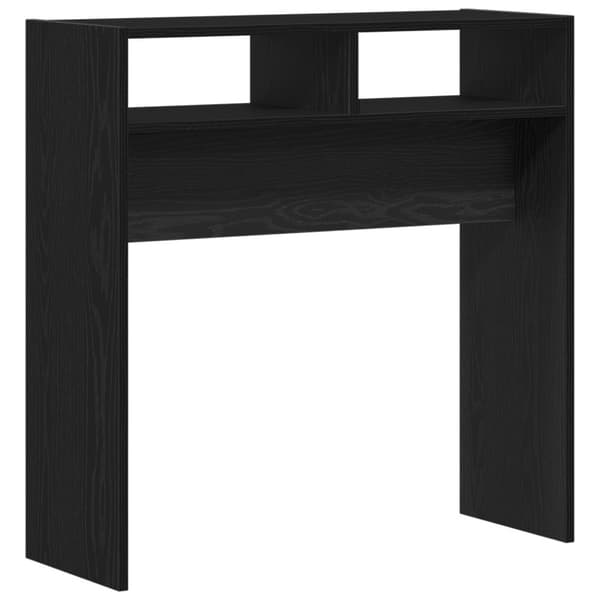 vidaXL Musta Tammi Konsolipöytä - 78x30x80 cm - Teknisestä puusta
