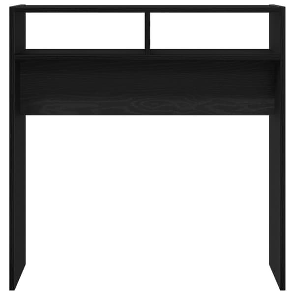 vidaXL Musta Tammi Konsolipöytä - 78x30x80 cm - Teknisestä puusta