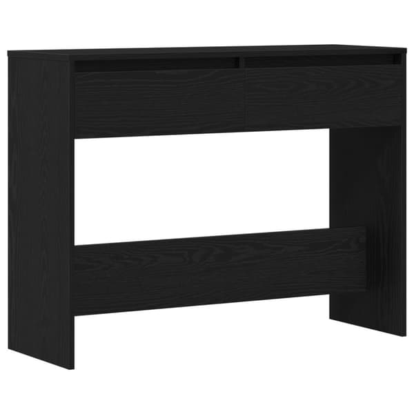 vidaXL Konsolbord Sort Egetræ Konstrukteret Træ 100 x 35 x 76.8 cm