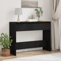Miniatyrbillede 5 af 11: vidaXL Konsolbord Sort Egetræ Konstrukteret Træ 100 x 35 x 76.8 cm