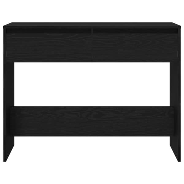 vidaXL Konsolbord Sort Egetræ Konstrukteret Træ 100 x 35 x 76.8 cm