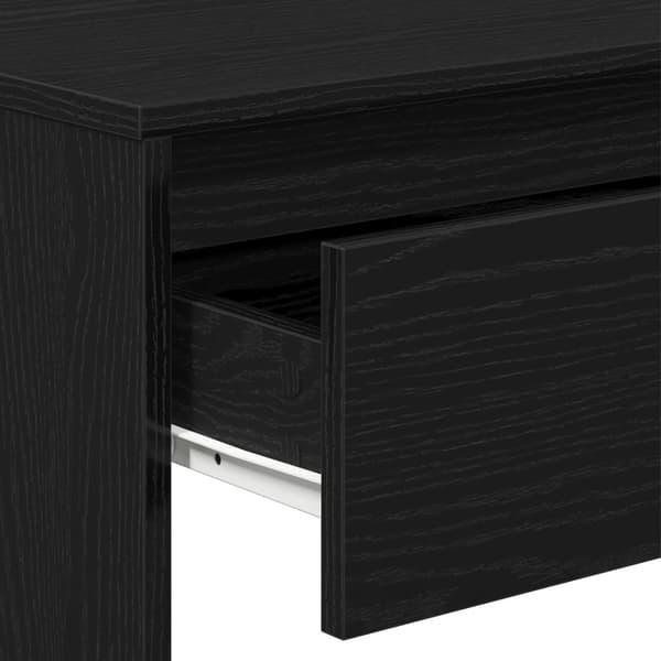 vidaXL Konsolbord Sort Egetræ Konstrukteret Træ 100 x 35 x 76.8 cm