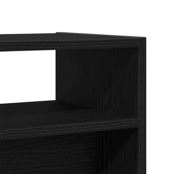 vidaXL Konsolipöytä, Musta Tammi, 105x30x80 cm, Viimeistelty Puu