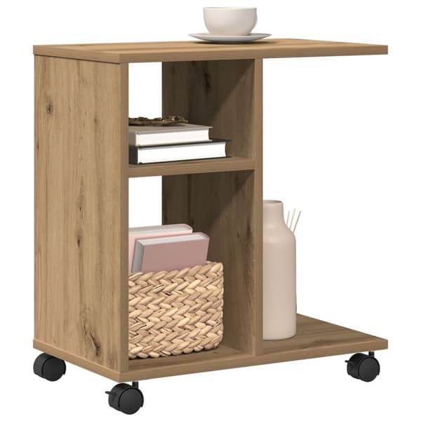 vidaXL Sidebord Artisan Eg Konstrueret træ Kompakt Bærbar Endebord