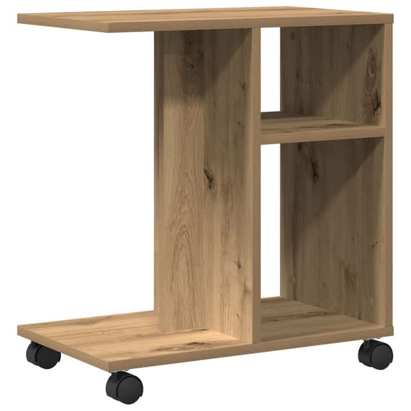 vidaXL Sidebord Artisan Eg Konstrueret træ Kompakt Bærbar Endebord