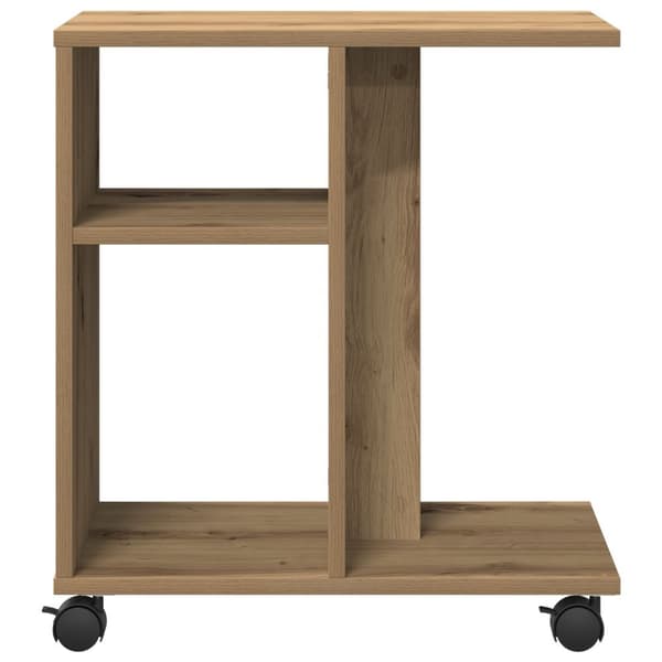vidaXL Sidobord Artisan Ek Konstruerat trä Kompakt Bärbar Sidobord