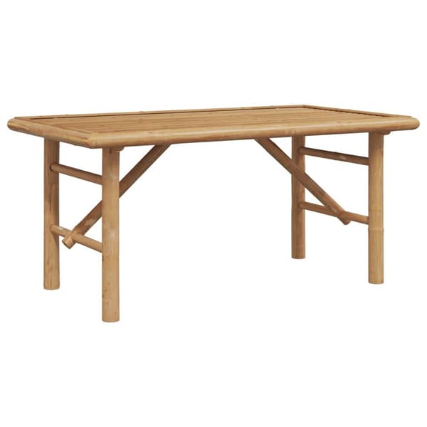 vidaXL Naturlig Bambu Bambu 90 x 50 x 43 cm Kaffe Bord Rektangulärt