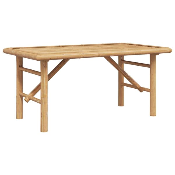 vidaXL Naturlig Bambu Bambu 90 x 50 x 43 cm Kaffe Bord Rektangulärt