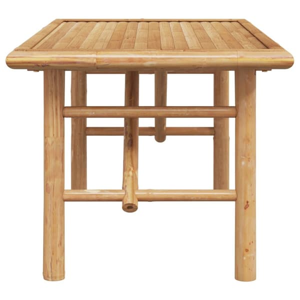 vidaXL Naturlig Bambu Bambu 90 x 50 x 43 cm Kaffe Bord Rektangulärt