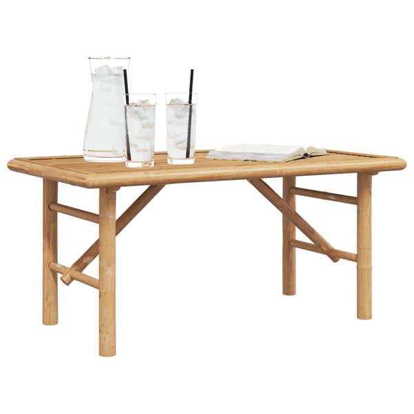 vidaXL Naturlig Bambus Bambus 90 x 50 x 43 cm Sofabord Rektangulært
