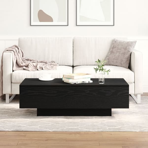 vidaXL Kaffebord Svart Eik 100x30x36,5 cm Konstruert Tre
