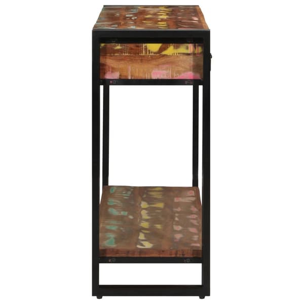 vidaXL Konsollbord Flerfarget 120x33x75 cm Solid Gjenvunnet Tre