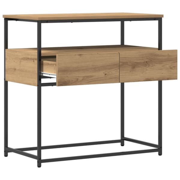 vidaXL Konsol Bord Artisan Eg Konstrueret Træ Opbevaring Endebord