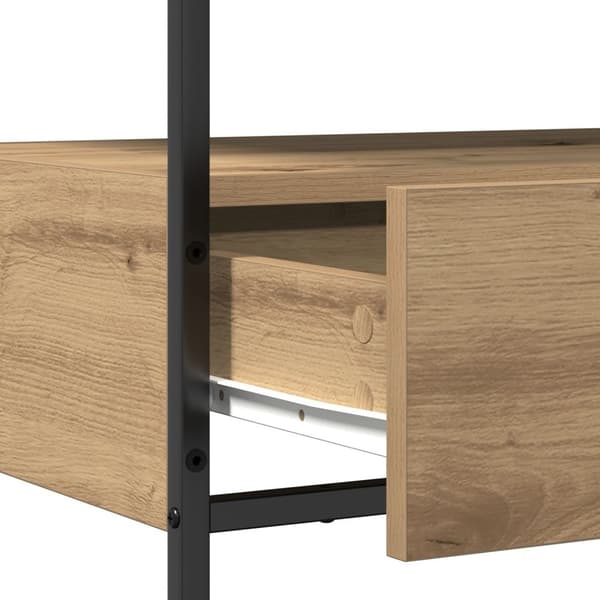vidaXL Konsol Bord Artisan Eg Konstrueret Træ Opbevaring Endebord