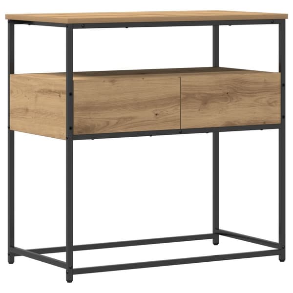 vidaXL Konsol Bord Artisan Eg Konstrueret Træ Opbevaring Endebord