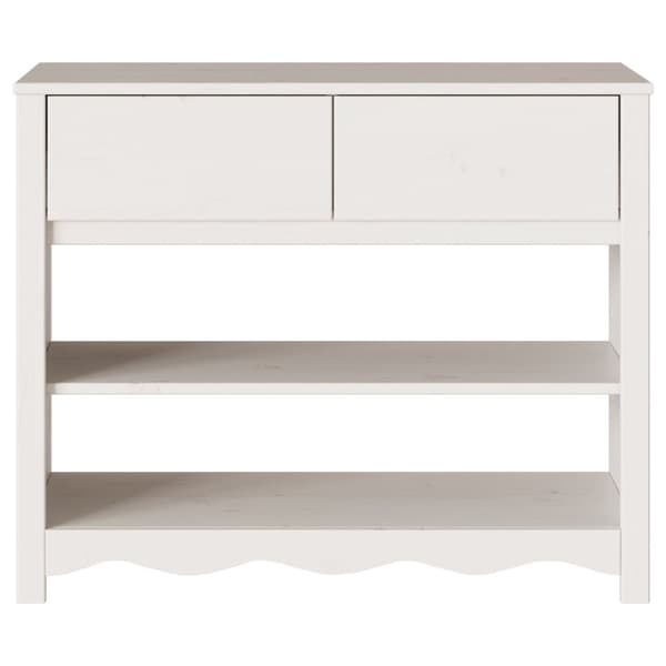 vidaXL Konsollbord ""DRAMMEN"" Hvitt 89,5x37x73 cm Solid Tre Furu