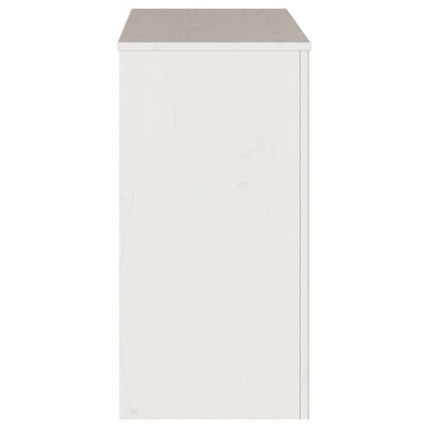 vidaXL Konsollbord ""DRAMMEN"" Hvitt 89,5x37x73 cm Solid Tre Furu