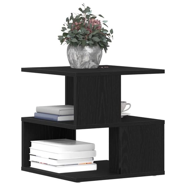 vidaXL Sidebord Svart Eik 40x40x40 cm Ingeniørtre
