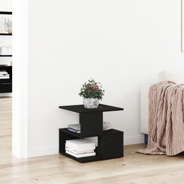 vidaXL Sidebord Svart Eik 40x40x40 cm Ingeniørtre