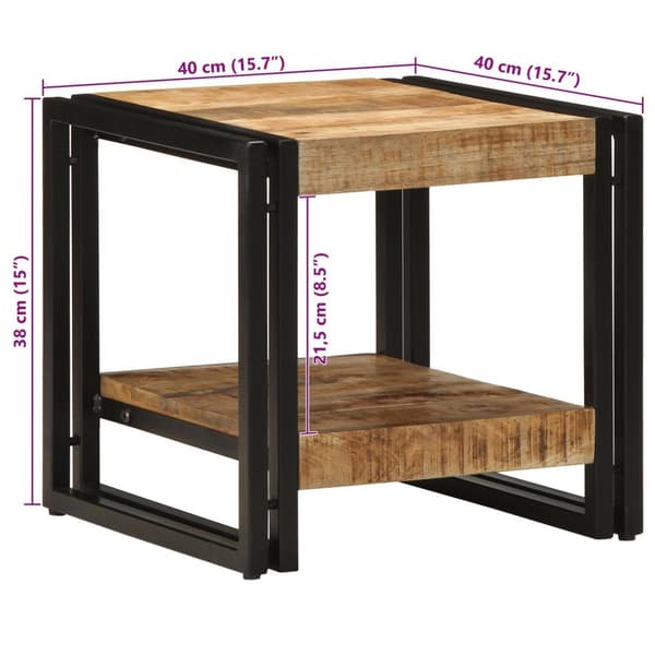 vidaXL Kaffebord 40x50x38 cm Solid Grovt Tre Mango