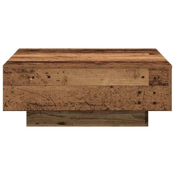 vidaXL Sofabord Gammel træ Massivt træ 80 x 80 x 31 cm Simpelt