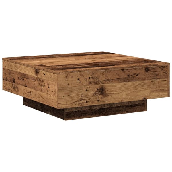 vidaXL Kaffebord i gammelt tre 80x80x31 cm ingeniørtre