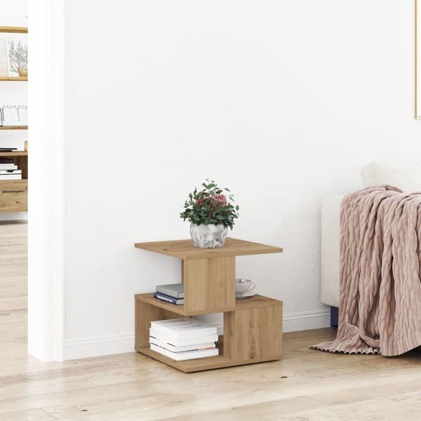 vidaXL Sidebord i kunstverk eik 40x40x40 cm