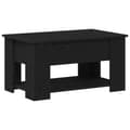 Miniatyrbillede 4 af 11: vidaXL Sofabord Sort egetræ Træ 79 x 49 x 42,5 cm Sofabord Rektangulær