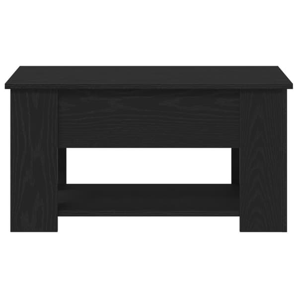 vidaXL Sofabord Sort egetræ Træ 79 x 49 x 42,5 cm Sofabord Rektangulær