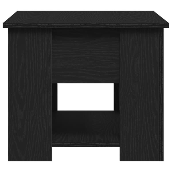 vidaXL Sofabord Sort egetræ Træ 79 x 49 x 42,5 cm Sofabord Rektangulær