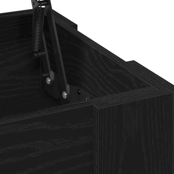vidaXL Sofabord Sort egetræ Træ 79 x 49 x 42,5 cm Sofabord Rektangulær