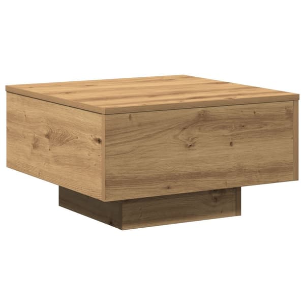 vidaXL Sofabord Artisan Eg Massivt Egetræ 55 x 55 x 31 Slidstærk
