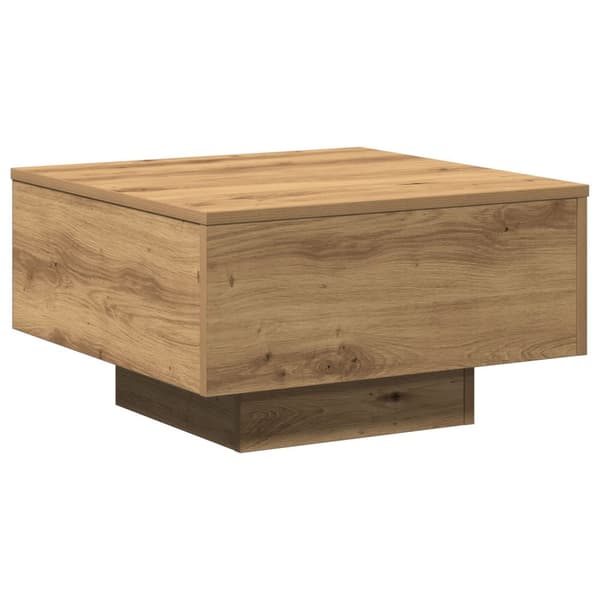 vidaXL Sofabord Artisan Eg Massivt Egetræ 55 x 55 x 31 Slidstærk