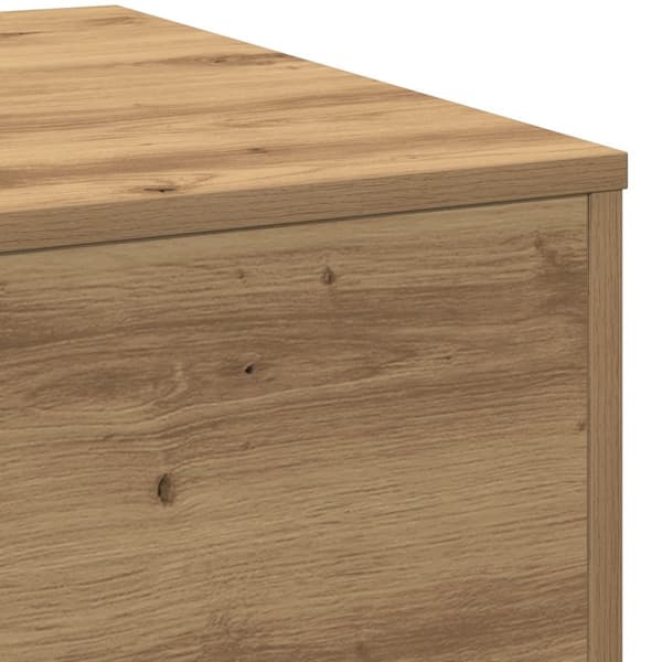 vidaXL Sofabord Artisan Eg Massivt Egetræ 55 x 55 x 31 Slidstærk