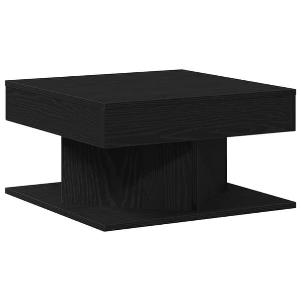 vidaXL Sofabord Sort egetræ Træ 57 x 57 x 30 cm Sofabord Firkantet