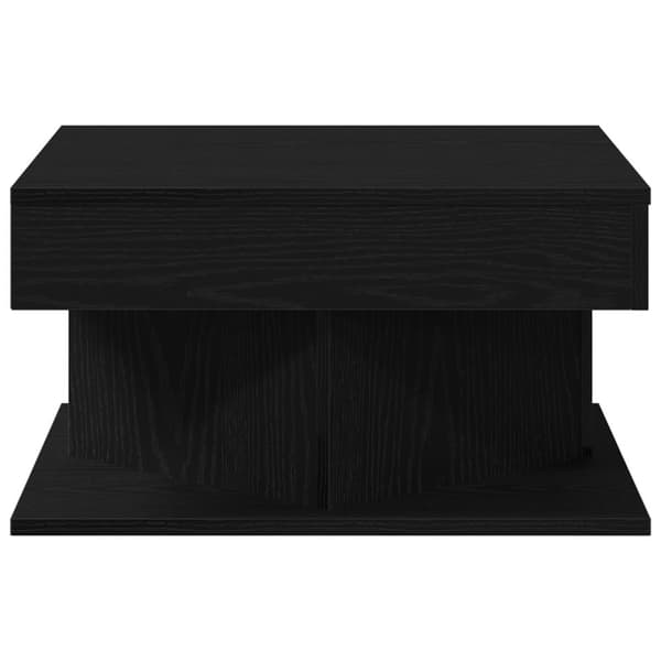 vidaXL Sofabord Sort egetræ Træ 57 x 57 x 30 cm Sofabord Firkantet