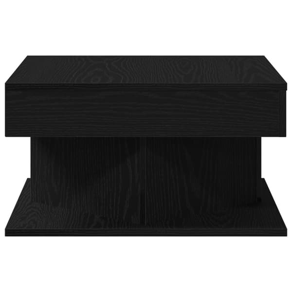 vidaXL Sofabord Sort egetræ Træ 57 x 57 x 30 cm Sofabord Firkantet