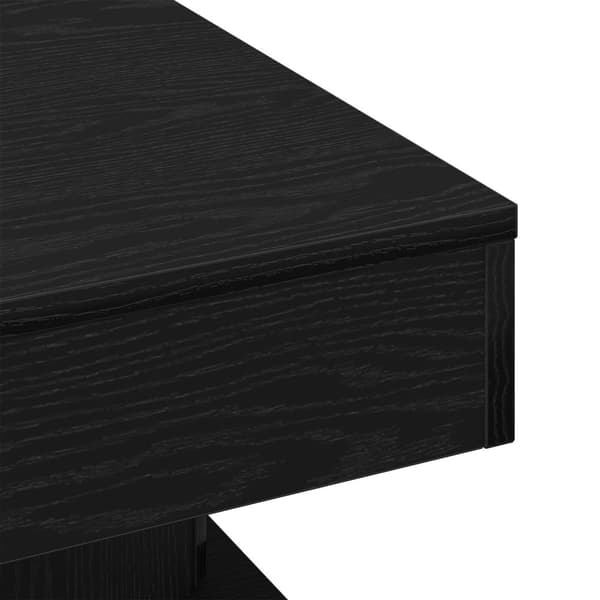 vidaXL Sofabord Sort egetræ Træ 57 x 57 x 30 cm Sofabord Firkantet