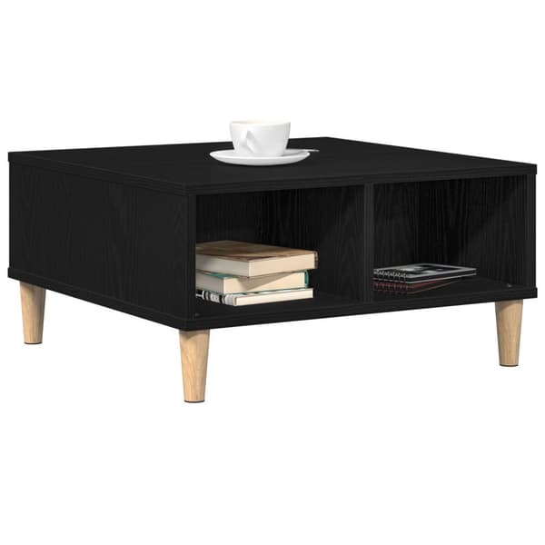 vidaXL Kaffebord Svart Eik 60x60x30 cm Ingeniørtre