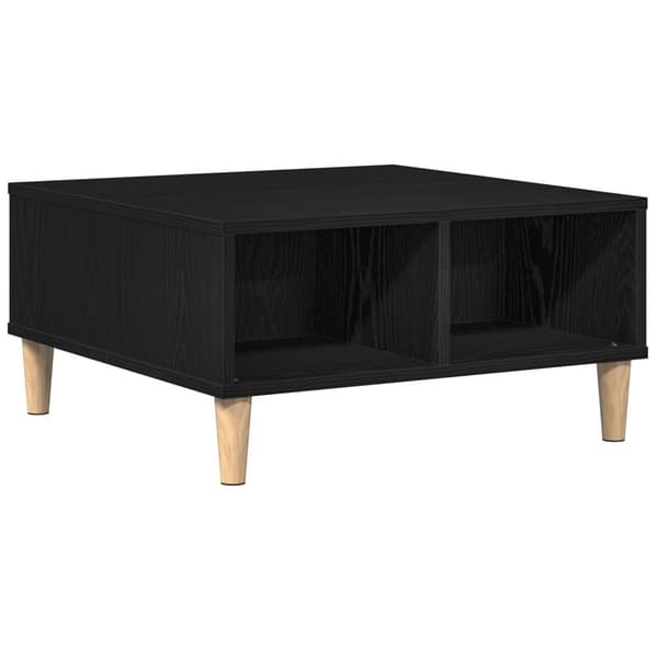 vidaXL Kaffebord Svart Eik 60x60x30 cm Ingeniørtre