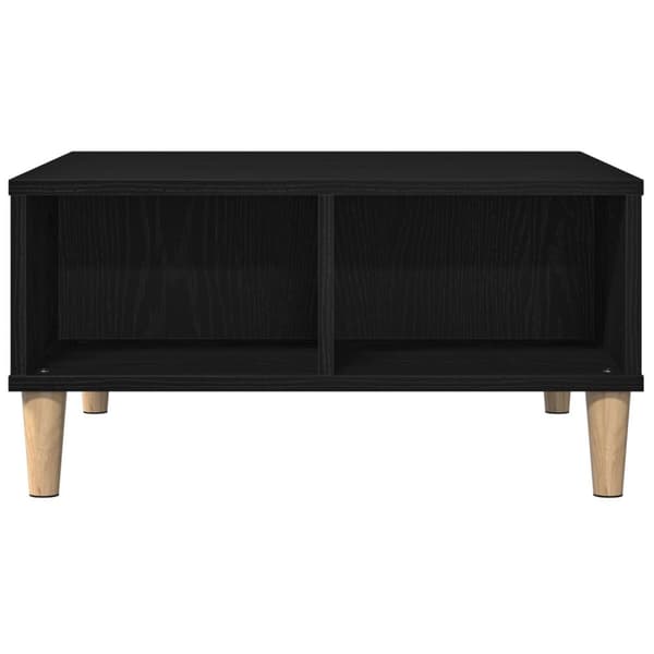 vidaXL Kaffebord Svart Eik 60x60x30 cm Ingeniørtre