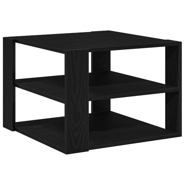 vidaXL Sofabord Sort egetræ Træ 59.5x59.5x40 cm Sofabord Firkantet